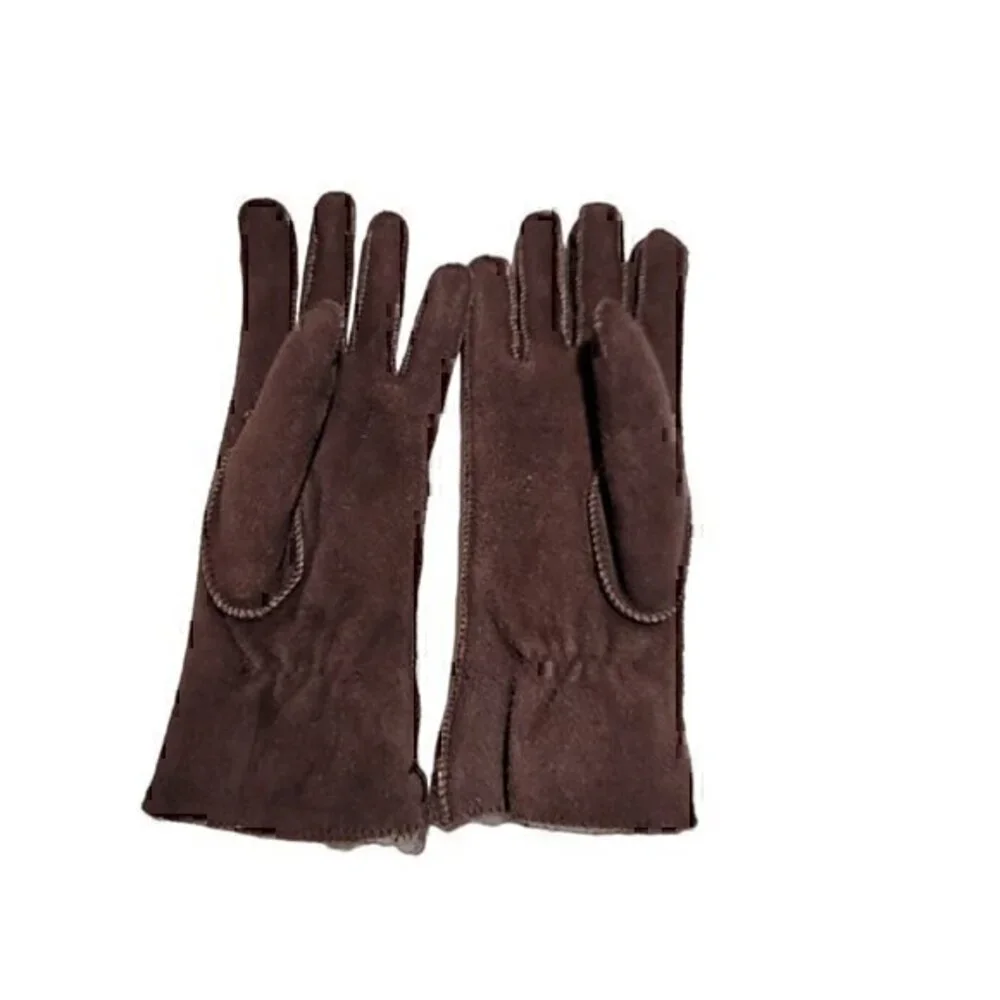 Women's Suede Gloves Brown S